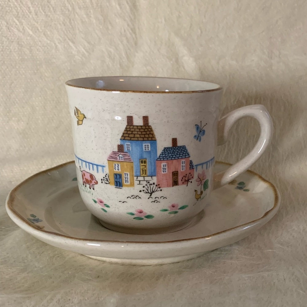 International China Company Stoneware “Heartland” Cup & Saucer
